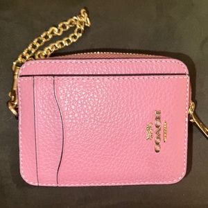 Pink Coach zip wallet